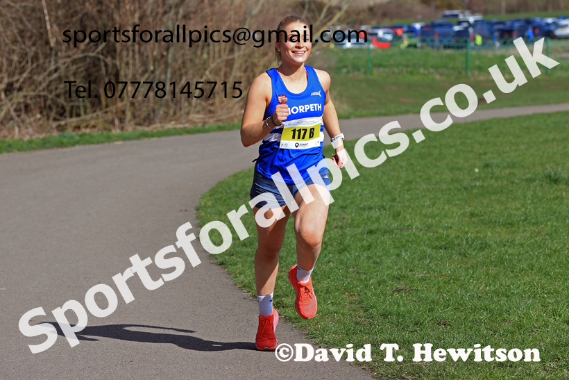Senior Womens 2026 NECAA Royal Signals Road Relays, Hetton Lyons Country Park, Hetton le Hole. Photo: David T. Hewitson/Sports for All Pics